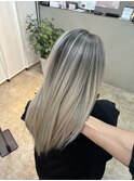 white beige balayage