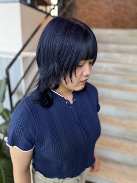 if ネイビー/ウルフカット