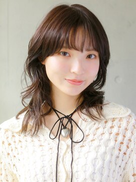 ガリカ 蔵前(Gallica) セミウルフ×顔まわりレイヤー×ナチュラルブラウン