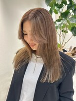 リル 茅ヶ崎(Liru:)&nbsp;くびれヘア/アプリコットオレンジ/ハイライトカラー/茅ヶ崎