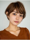 黒髪/クラゲヘアー/オリーブグレー/小顔/ココアベージュ/大口