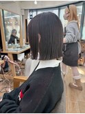 タッセルボブ×カラー 髪質改善カラー　縮毛矯正/酸性ストレート