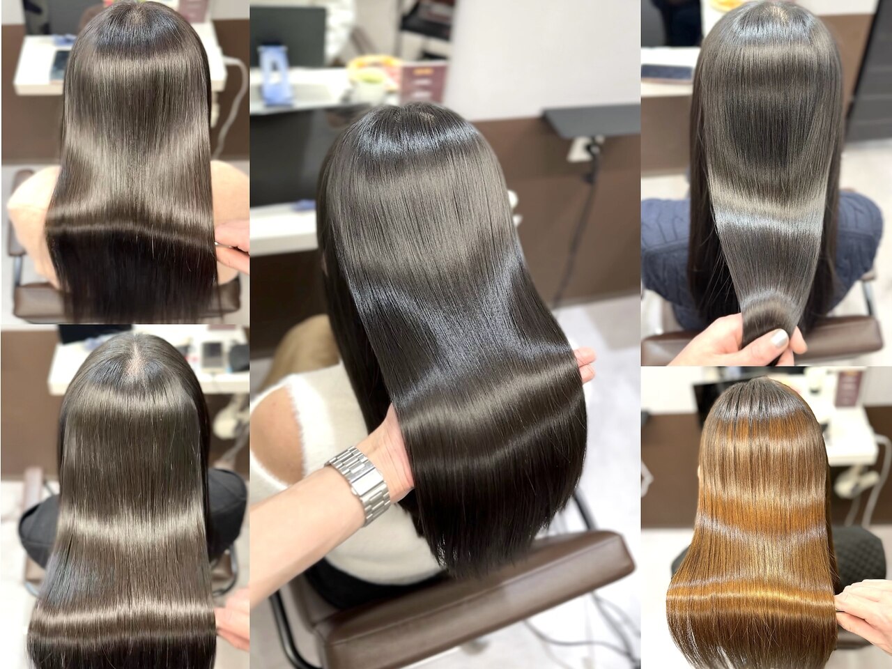 広がる髪をおろせる艶髪へ＊縮毛矯正+カット＋ケアカラー