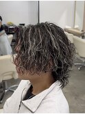グランジサーフカールパーマハイライトツイストシャドウパーマ