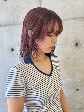 ユイマァル 岡山店(YUIMARL) ピンクベージュ20代30代40代ニュアンスパーマブリーチパーマ