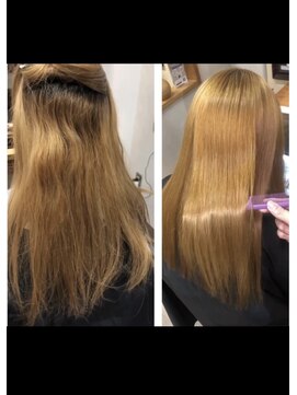 トゥーリ(tuuli) Before＊after  ブリーチ毛髪質改善縮毛矯正