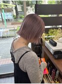 春カラー×切りっぱなしボブ