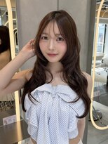 ロンドリメゾン 原宿(Lond re Maison.) グレージュブラウン/ミディアムレイヤー/韓国巻き/顔周りカット