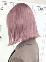 ムク 横浜店(muku)&nbsp;ダブルカラーピンクティーベージュカラーケアブリーチ韓国ボブ