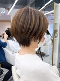 大人可愛い20代30代40代小顔ひし形ショートボブ丸み前下がり