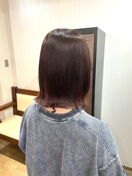 ギフト ヘアー サロン(gift hair salon) 【外ハネボブピンクブラウン】原口健伸