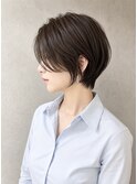 似合わせカット 大人 ショートボブ 前髪 川崎 ダークブルー
