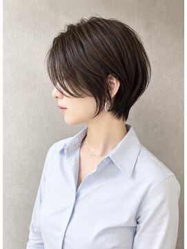 ネオリーブ モカ 川崎チネチッタ店(Neolive mocca) 似合わせカット 大人 ショートボブ 前髪 川崎 ダークブルー
