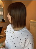 プツッと切りっぱなしボブ