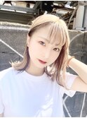 逆インナーカラーミルクティーベージュ