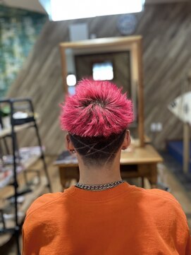 ルード(mens hair salon Rude) ジェットモヒカン×ライン☆