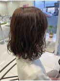 ゆるふわ方巻き風パーマ