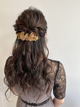 ロックワークオレンジ 西中島店(ROCK WORK ORANGE) ゆる可愛いハーフアップ