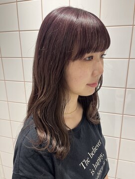 ロンドルーチェ 心斎橋(Lond luce) ダークアッシュ/ミディアムレイヤーカット［髪質改善/縮毛矯正］