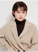 黒髪/グレーベージュ/レイヤーロング/前髪パーマ[新宿駅]