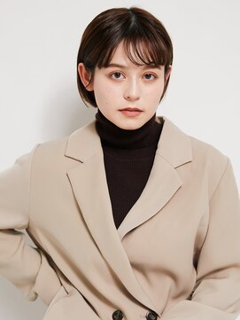 オンク 新宿(onk) 黒髪/グレーベージュ/レイヤーロング/前髪パーマ[新宿駅]