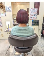 ヒカリス 東三国(HIKARIS) 笑顔溢れるボブ/ワンレングス/レッドカラー/ミニボブ/ぱっつん