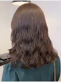 コテ巻き風パーマ上から少ししっかり目 新デジタルパーマ