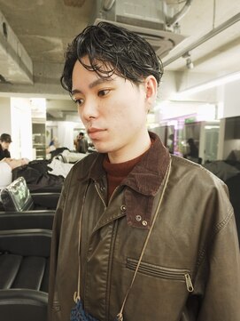レコ 渋谷(LECO) メンズパーマメンズスパイラルパーマショートヘア