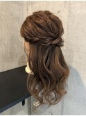 ふわふわハーフアップ