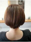 ナチュラルショートボブ30代、40代、50代
