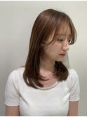 ホワイトグレージュ/デジタルパーマ/チェリーブラウン/茅ヶ崎