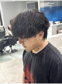 波巻きパーマ