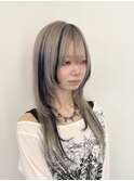 デザインエクステ/ロングウルフ/シルバー/黒