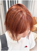 ダブルカラー　ハイトーン　ボブ　ブリーチなし