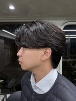 ニコ トウキョウ ロジック(nico TOKYO Logic)&nbsp;メンズセンターパートウルフセンターパートニュアンスパーマ襟足