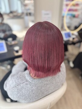 アーチバイケンジ(arch by kenje) チェリーレッド/ミディアムヘア/平塚美容室/ブリーチカラー