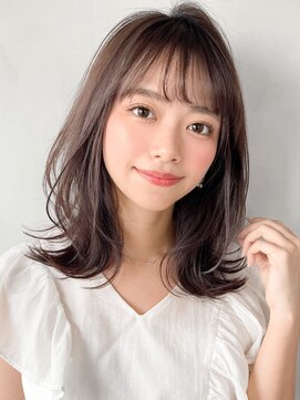 リヤン 表参道(lyann) ダークアッシュ似合わせカット前髪セミディ艶感#313g0104