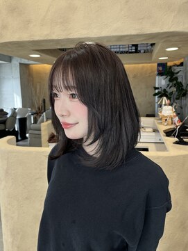 ウリ 横浜(uli) 【arin指名限定】ミディアムレイヤー×ラベンダーブラウン