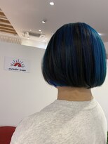 アズールサン 草加西口店(azule-sun) デザインカラー,インナーカラー,ブルー,ネイビー,ショートボブ