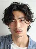 冬の旬顔◎メンズパーマ20代30代韓国風コンマバング