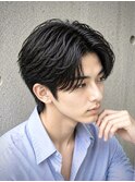 ショートフェザーセンター フェザーパーマ/センターパート/渋谷