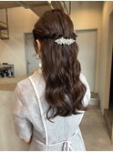 ハーフアップ/結婚式お呼ばれヘア