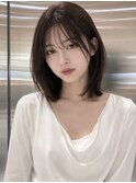 ワンホンレイヤー×ダークブルー[デジタルパーマ/ボブ/韓国]