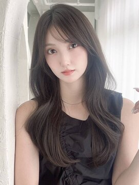 ロエル 牛久(Loel) 韓国風ロングレイヤー 顔まわりレイヤー 暗髪