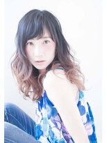 エール(a:le)&nbsp;黒髪ブリーチグラデーションアッシュ