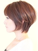 【30代40代50代】大人可愛い前下がり小顔ショート