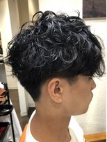 ヘアースパパズ(hair spa PAZ) ランダムパーマ前下がりマッシュショート 祐天寺/メンズ/パーマ