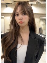 サイン 表参道(SIGN)&nbsp;韓国ヘアーハッシュカットレイヤーカットグレージュブリーチ無し