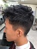 メンズカット+シャンプー+シェービング+眉毛カット　￥4300