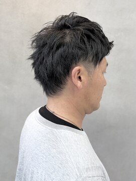 メグロ 相模大野(MEGURO) スパイキーショート/ブルーブラック/フェザーパーマ/メンズ100